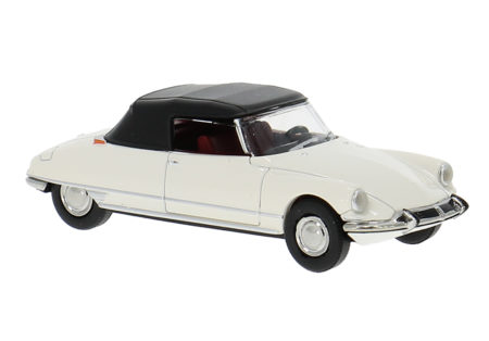 Brekina: Citroën DS Cabriolet mit geschlossenem Verdeck, weiß