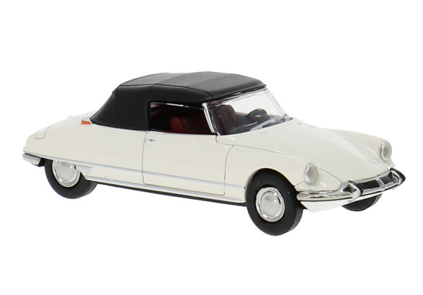 Brekina: Citroën DS Cabriolet mit geschlossenem Verdeck, weiß