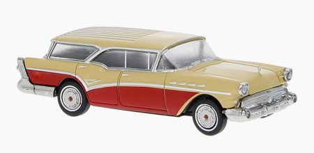 Brekina: Buick Century Caballero (1957), beige / rot