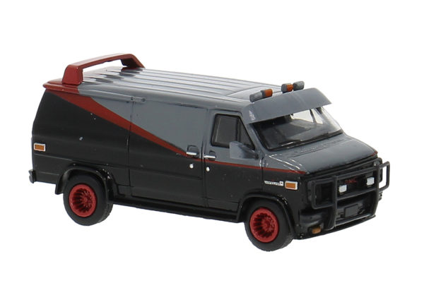 Brekina: GMC Vandura, schwarz/rot/grau "Das A-Team"