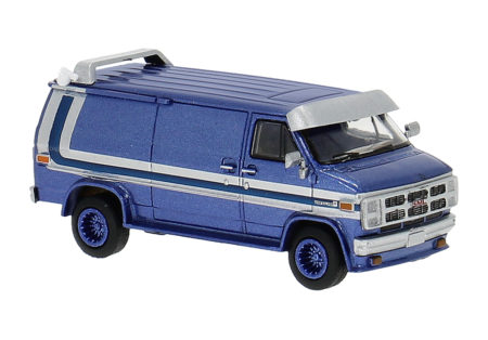 Brekina: GMC Vandura, blaumetallic mit Dekor