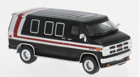 Brekina: GMC Vandura (1983), schwarz/Silber
