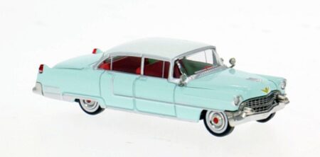 Brekina: Cadillac Fleetwood (1955), pastellblau/weiß