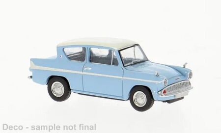 Brekina: Ford Anglia (1959), hellblau/weiß ("Harry Potter")