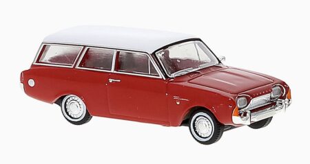 Brekina: Ford Taunus P3 Turnier, rot / weiß-0