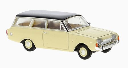 Brekina: Ford Taunus P3 Turnier, beige / dunkelgrau-0