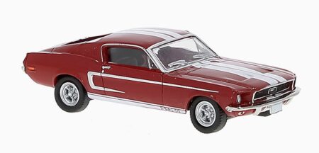 Brekina: Ford Mustang GT 350 Fastback, rot mit Dekor-0