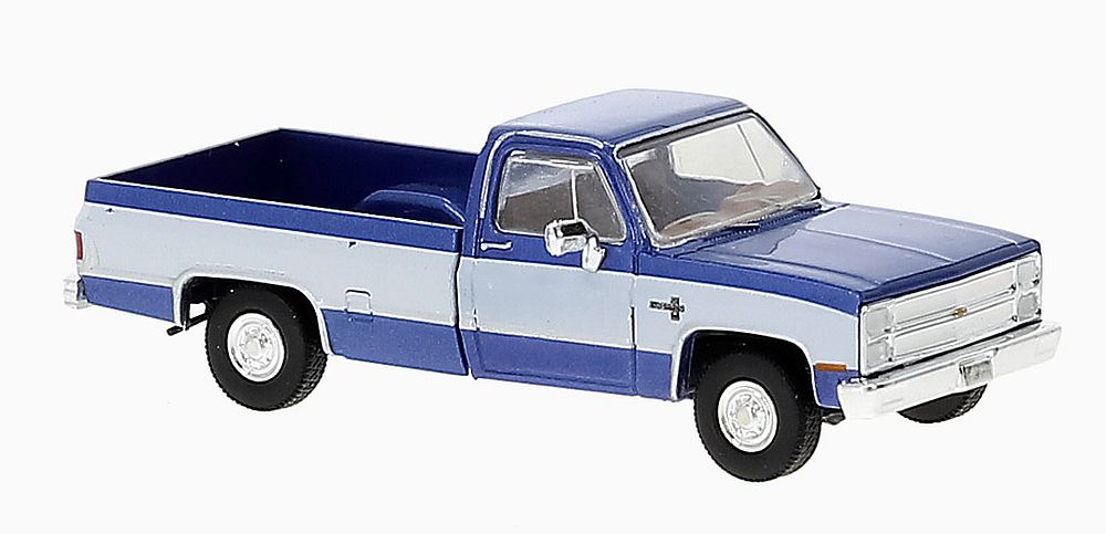 Brekina: Chevrolet C10 (1981), blau/weiß-0