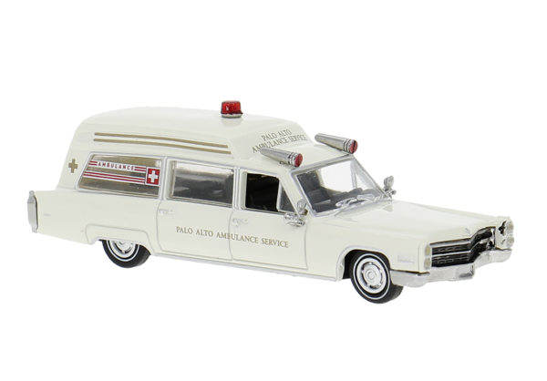 Brekina: Cadillac Miller Meteor Ambulance "Palo Alto Ambulance Service" (USA)