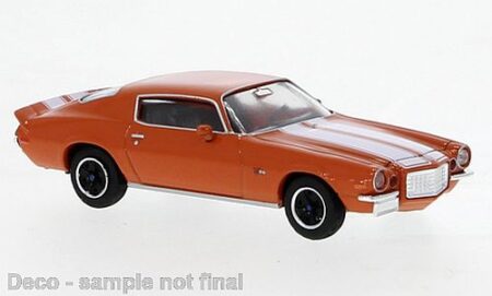 Brekina: Chevrolet Camaro Z 28, dunkelorange/weiß-0