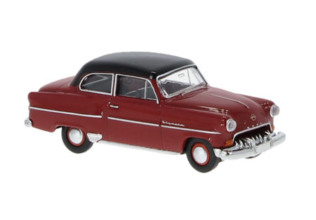 Brekina: Opel Olympia Rekord Limousine, rot / schwarz
