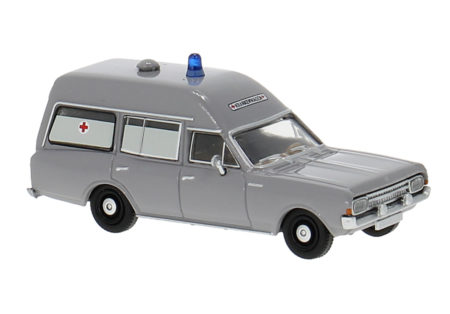 Brekina: Opel Rekord C KTW "DRK", grau
