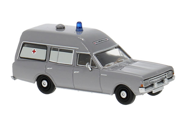 Brekina: Opel Rekord C KTW "DRK", grau