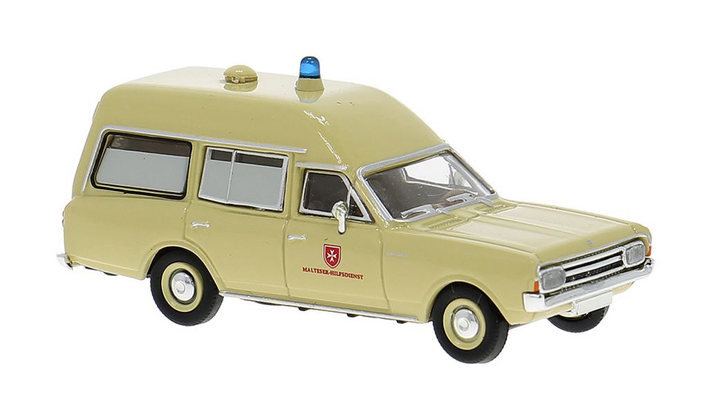 Brekina: Opel Rekord C KTW "Malteser-Hilfsdienst"