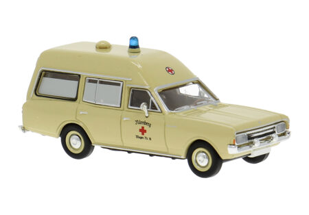 Brekina: Opel Rekord C KTW (1968) "DRK Nürnberg"