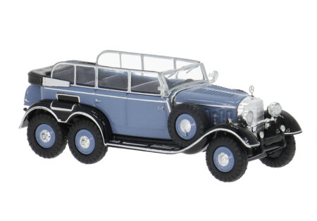 Brekina: Mercedes G4 (1938), mit Seitenscheiben, blau