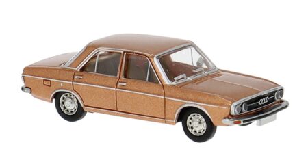 Brekina: Audi 100 (C1 / 1969), dunkelorangemet., mit Doppelscheinwerfer