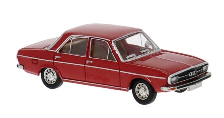 Brekina: Audi 100 (C1 / 1969), rot, mit Rechteckscheinwerfer