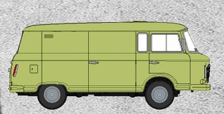 Brekina: Barkas B1000 Kastenwagen, pastellgrün
