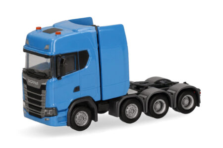 Herpa: Scania CS 20 Hochdach Schwerlastzugmaschine 4achs, himmelblau
