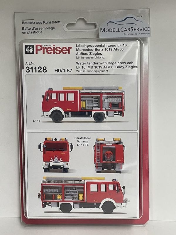 Preiser: Mercedes-Benz 1019 AF/36 LF 16, Aufbau Ziegler – Bild 3