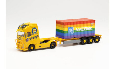 Herpa: Volvo FH Gl. XL 2020 Cont.-Sz. „Acargo / 20 ft. Maersk Rainbow“-0