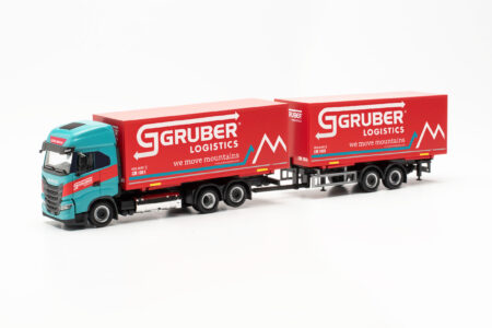 Herpa: Iveco S-Way WeKo-Hz. "Gruber Logistics"-0