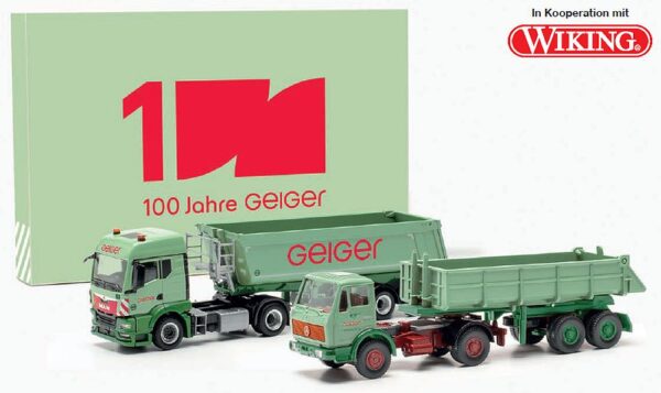 Herpa/Wiking: Set Baukipper "100 Jahre Geiger"-0