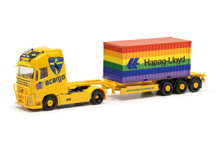 Herpa: Volvo FH Gl. XL 2020 Cont-Sz. "acargo/Hapag Lloyd"-0