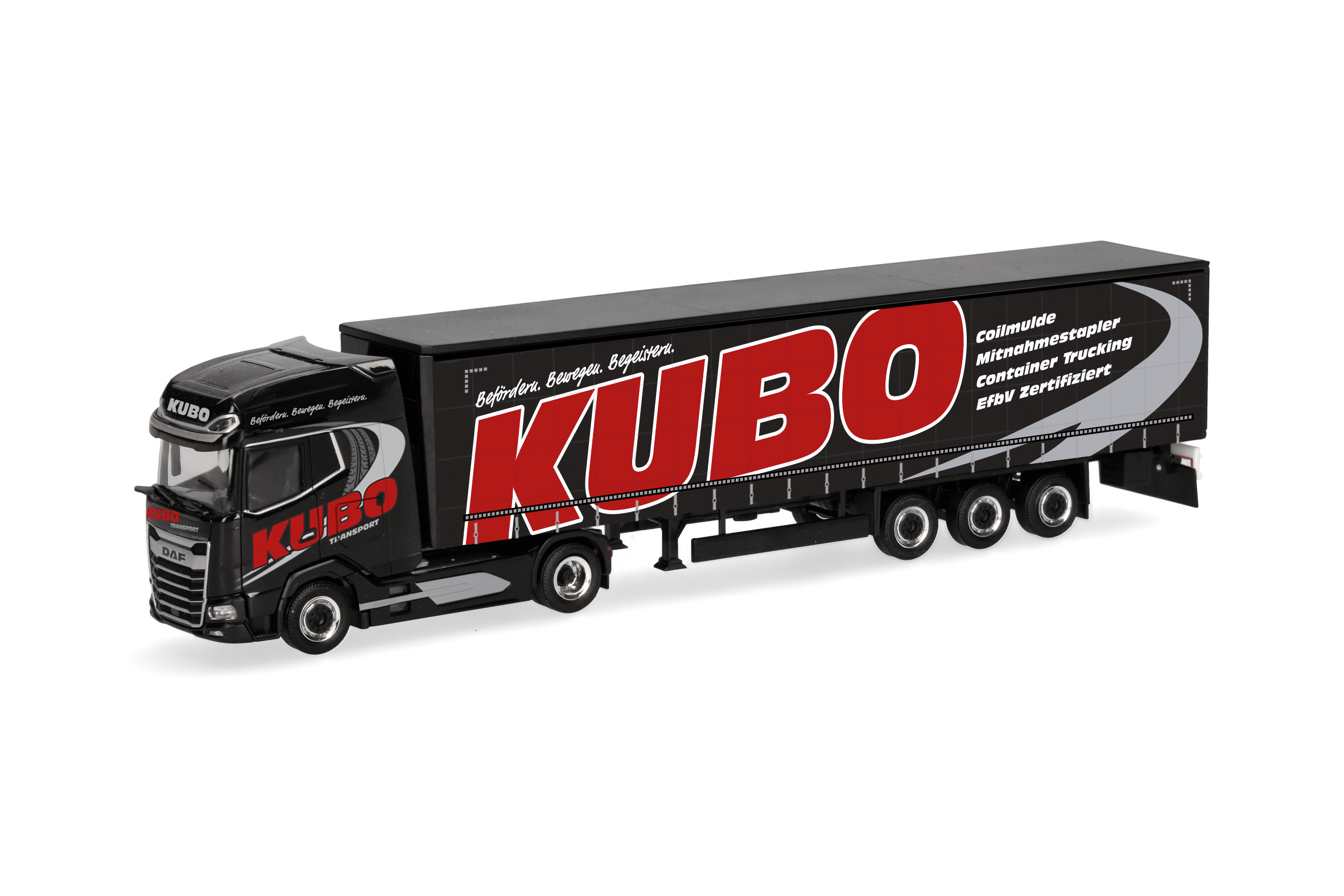 Herpa: DAF XG+ Gardinenplanen-Sattelzug "KUBO"