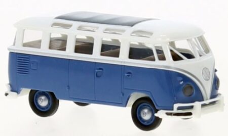 Brekina: VW T1b Samba, weiss/blau-0