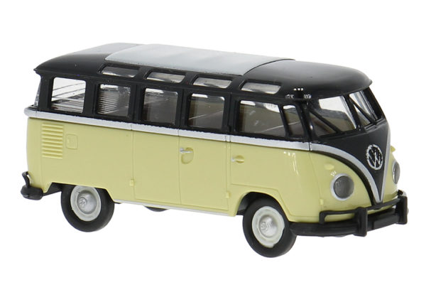 Brekina: VW T1b Samba, schwarz/beige
