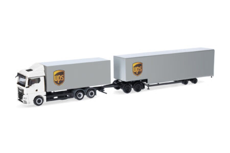 Herpa: MAN TGX GM WeKo-Lkw m. Jumbokofferauflieger "UPS"-0