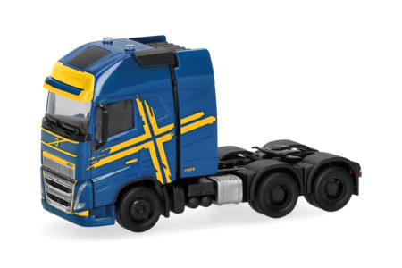 Herpa: Volvo FH 16 GL XL 2020 Zugmaschine mit Schwerlastturm 3achs, blau