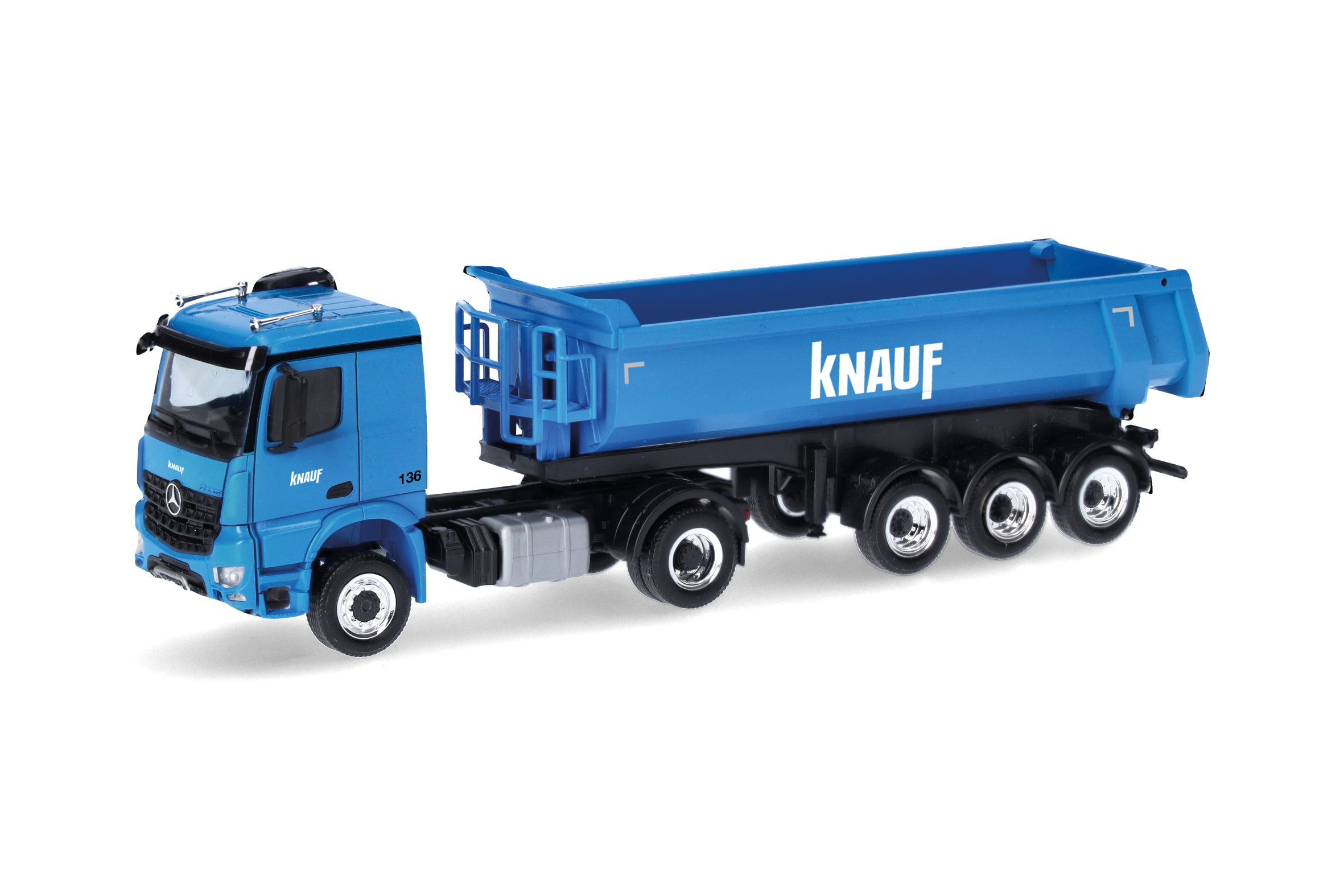 Herpa: Mercedes-Benz Arocs CS Carnehl Rundmulden-Sattelzug "Knauf"