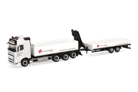 Herpa: Volvo FH Gl. Pr-Lkw 4achs mit Tiefbett-Tandemanh. "Schachinger" (AT)