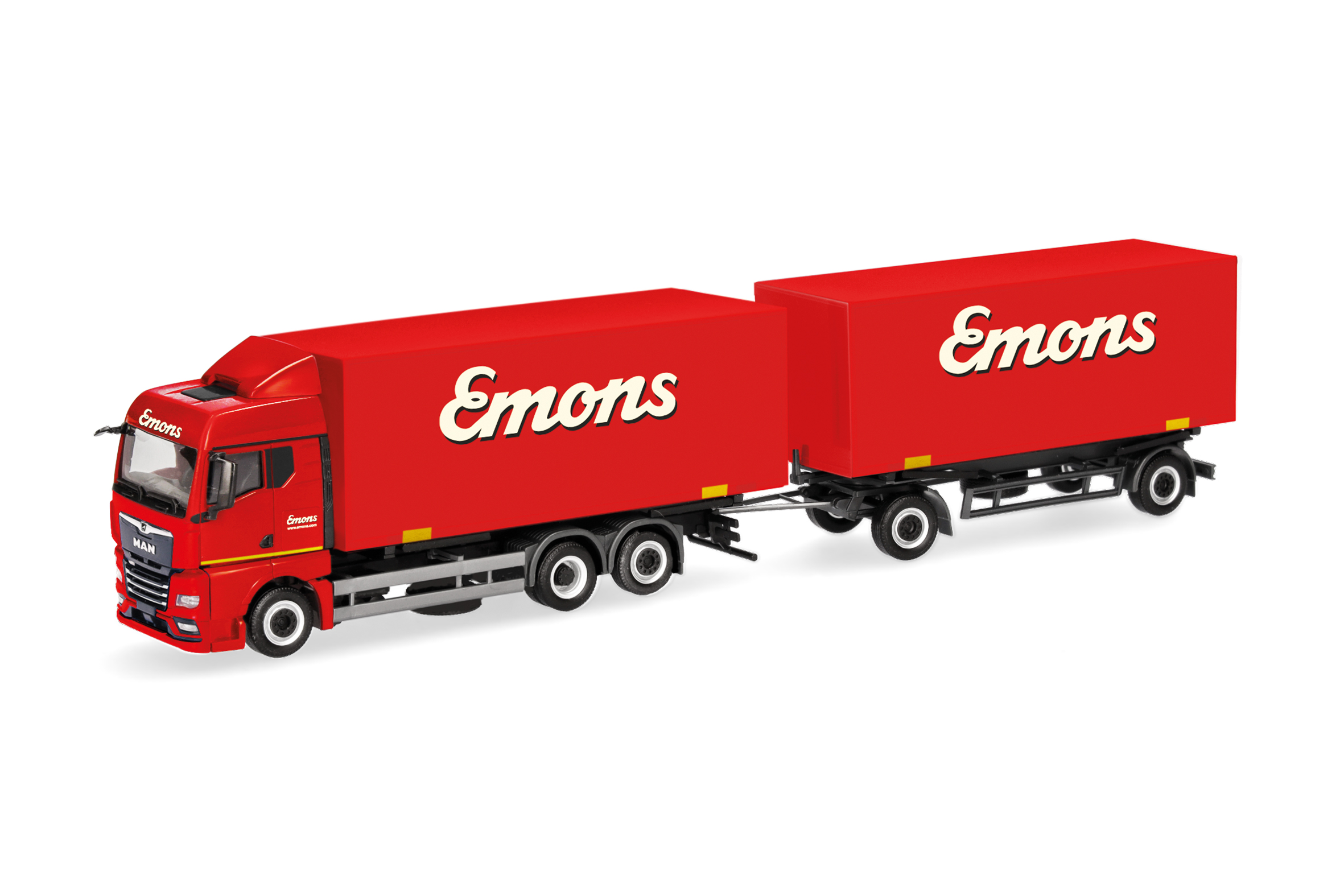 Herpa: MAN TGX GM Wechselkoffer-Hängerzug "Emons"