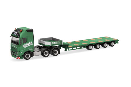 Herpa: Volvo FH GL XL 2020 Semitieflade-Sattelzug "Kübler"