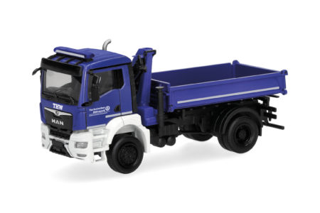 Herpa: MAN TGS NN 3-S-Kipper mit Ladekran, 2achs, "THW Brandenburg"