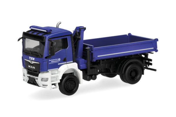 Herpa: MAN TGS NN 3-S-Kipper mit Ladekran, 2achs, "THW Brandenburg"