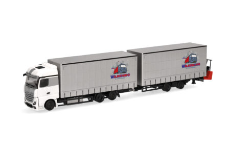 Herpa: MB Actros Jumbo-GaPl-Tandem-Hz. mit Stapler "Wilkening"