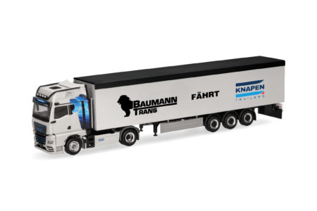 Herpa: MAN TGX GX Schubboden-Sattelzug "Baumann/Knapen"