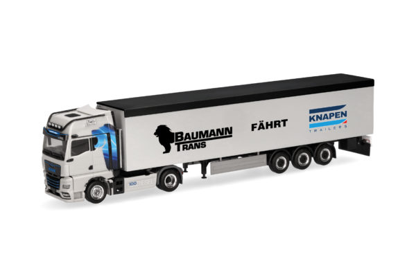 Herpa: MAN TGX GX Schubboden-Sattelzug "Baumann/Knapen"