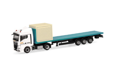 Herpa: MAN TGX GM Flachbett-Sz. mit 10ft Koffer "Circus Krone"