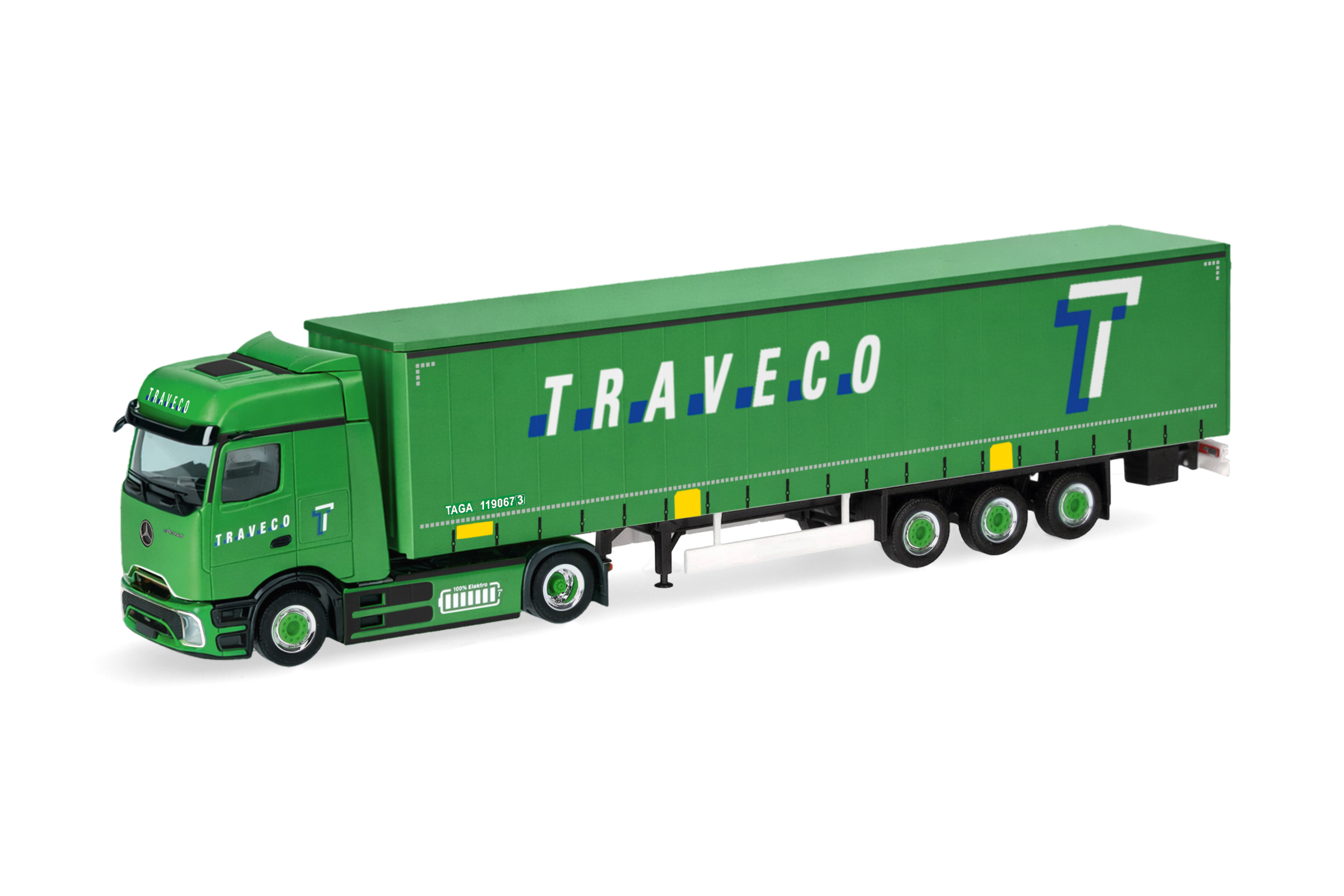 Herpa: MB eActros BS ProCabin GaPl-Sz. "Traveco" (CH)