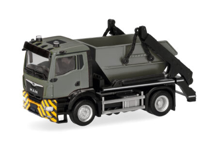 Herpa: MAN TGS NN Meiller Absetzkipper AK12, grau/gelb