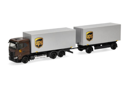 Herpa: Iveco S-Way FD Wechselkoffer-Hängerzug "UPS"