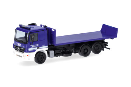 Herpa: MB Actros Wechsellader-Lkw mit Abrollflat "THW Ffm"