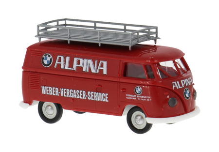 Brekina: VW T1b Kasten "Alpina" mit Dachträger