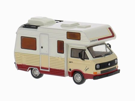 Brekina: VW T3 Gipsy Camper (1983), weiß / hellbeige / rot